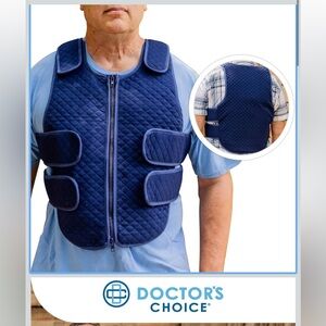 Doctors Choice Navy Quilted Adjustable Cooling  Vest